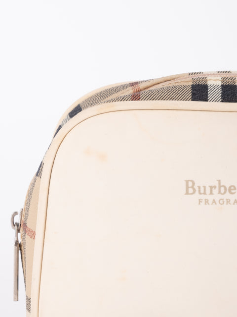 BURBERRY Vintage Ivory Mini Zip Wallet