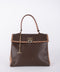 Celine Macadam Vintage Brown Top Handle Tote Bag