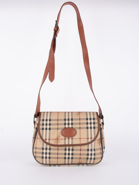 Burberry Check Flap Shoulder Bag