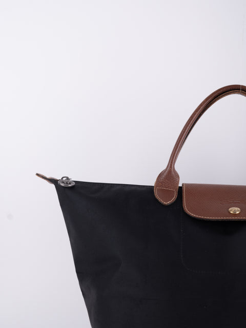Longchamp Le Pliage Vintage Black Tote Bag