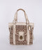 Coach Signature Vintage Beige Structured Handbag