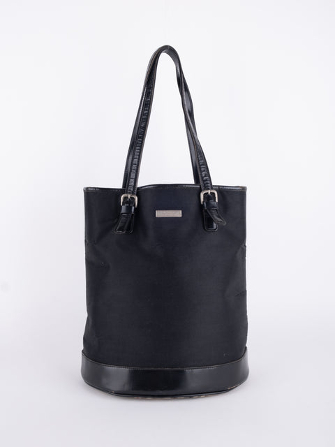 BURBERRY Vintage Black Tall Tote Bag