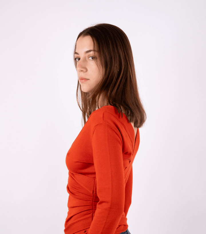 Orange Knitted Shirt - Volver