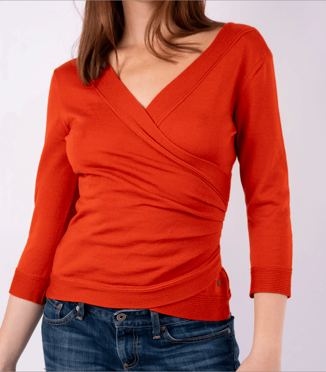 Orange Knitted Shirt - Volver