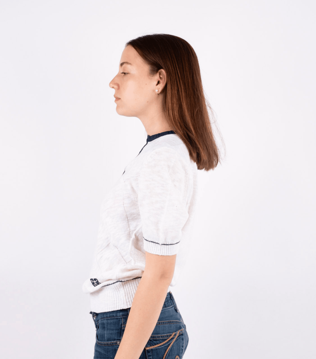 White Knitted Shirt - Volver