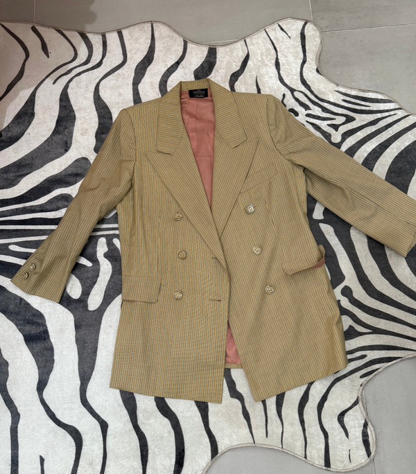 VALENTINO Vintage Blazer Stripe Double Breasted