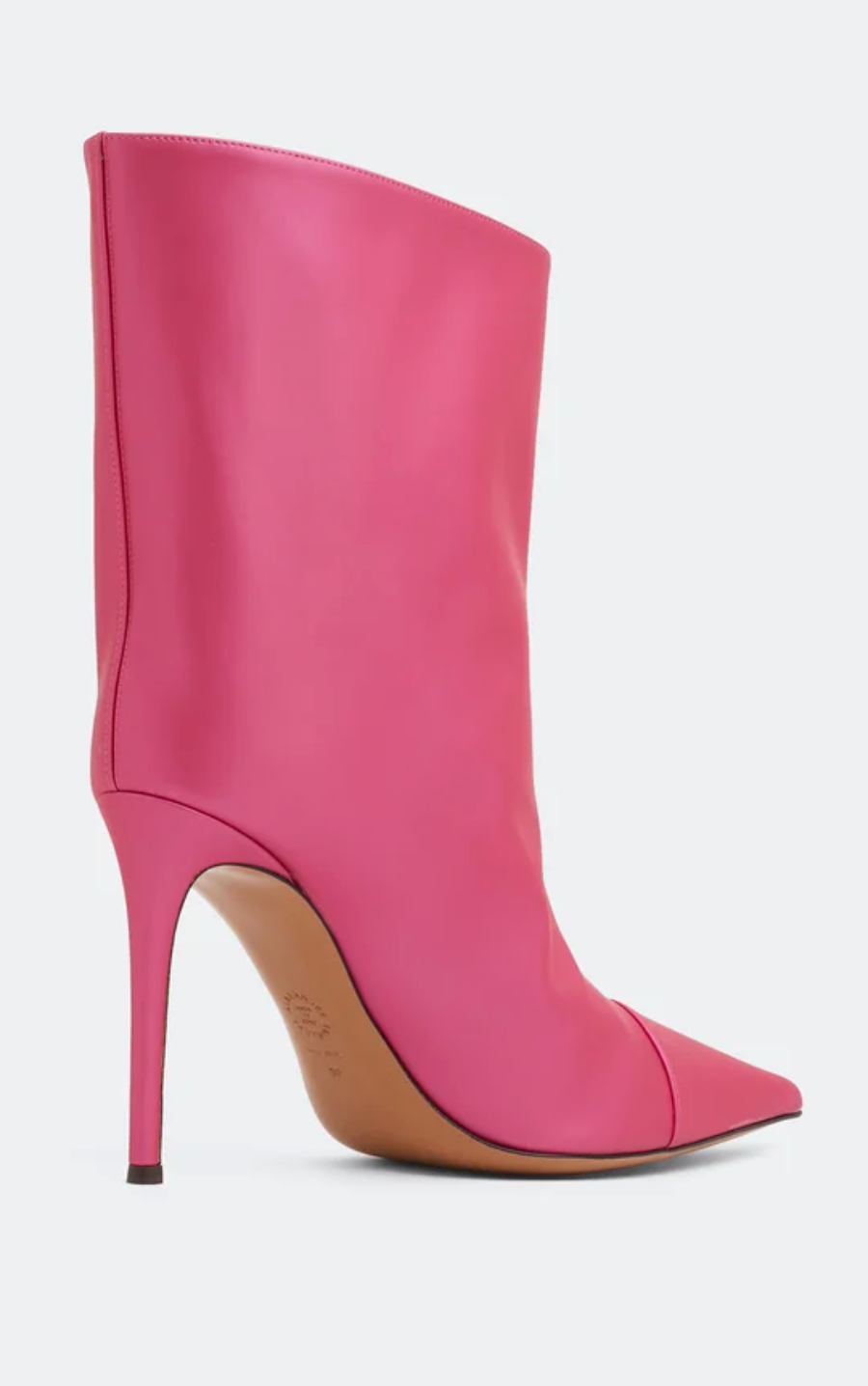 ALEXANDRE VAUTHIER Leather Mid Calf Boots Pink 37