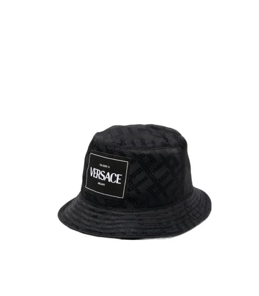 Versace Quilted Black Bucket Hat