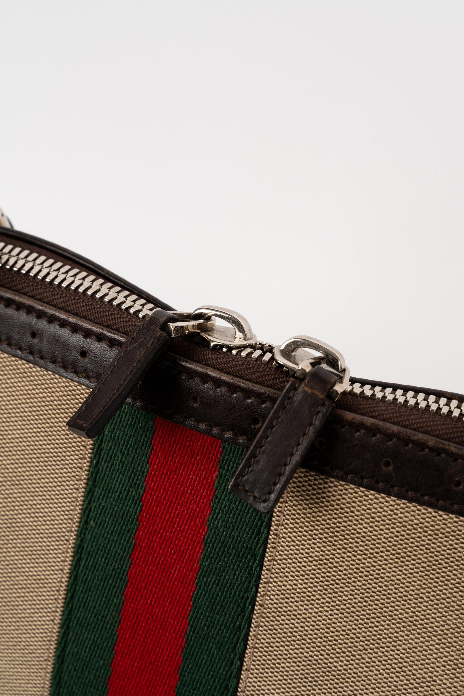 Brown-Beige Vintage Side Bag - Volver