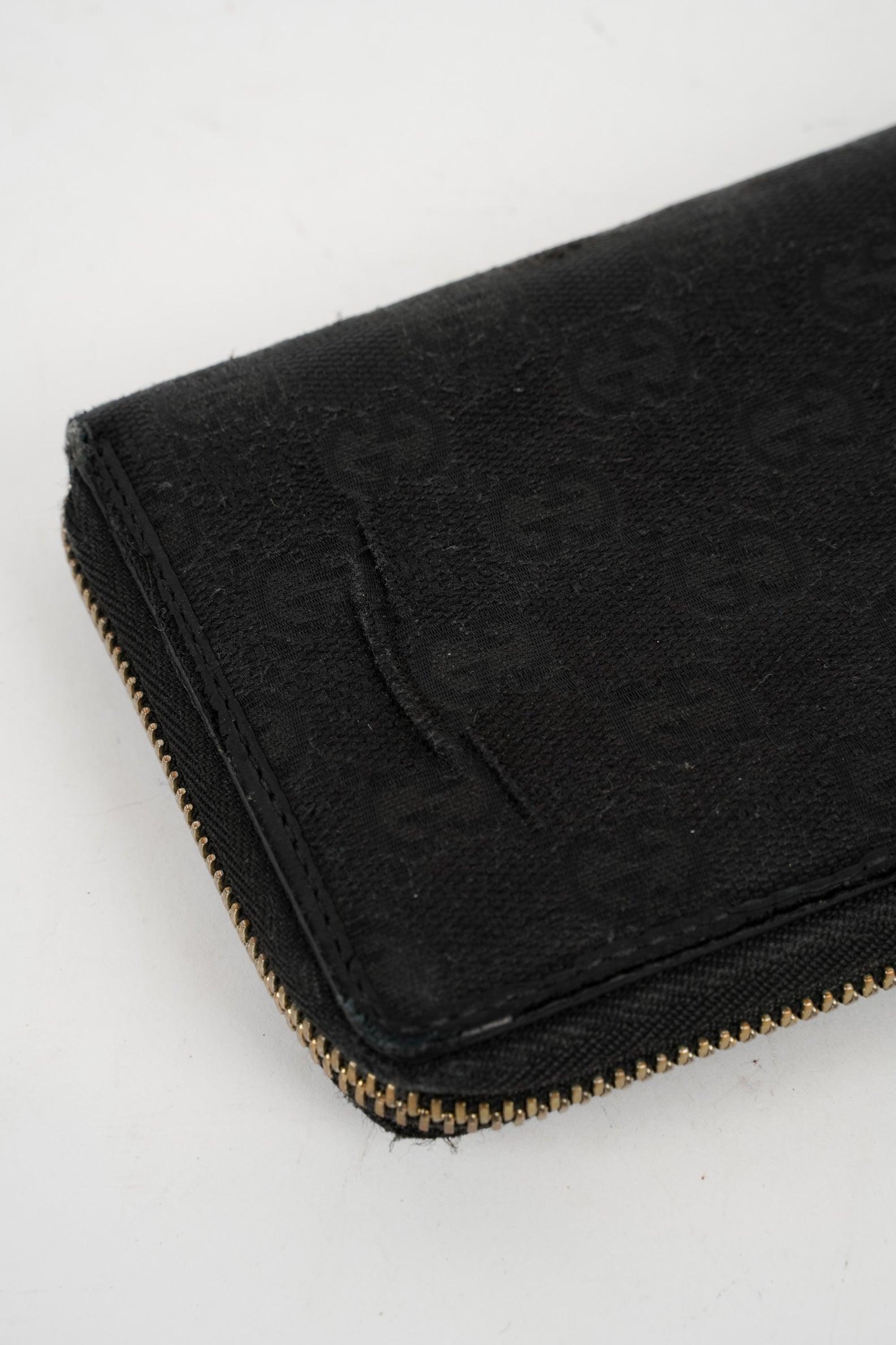 Black Guccissima Zip Around Wallet - Volver