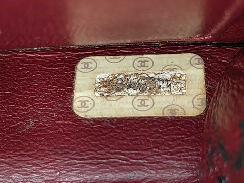 Chanel Black Leather Coco Mark Turn-Lock Wristlet Clutch Bag) 1996 נדיר במיוחד