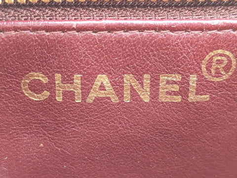 Chanel Black Leather Coco Mark Turn-Lock Wristlet Clutch Bag) 1996 נדיר במיוחד