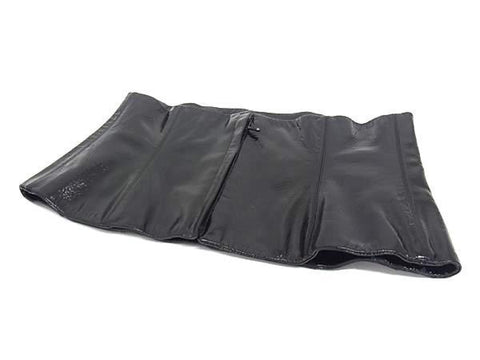 CHANEL Vintage Fall 2001 Runway Black Patent Leather Corset Wide Belt size 40