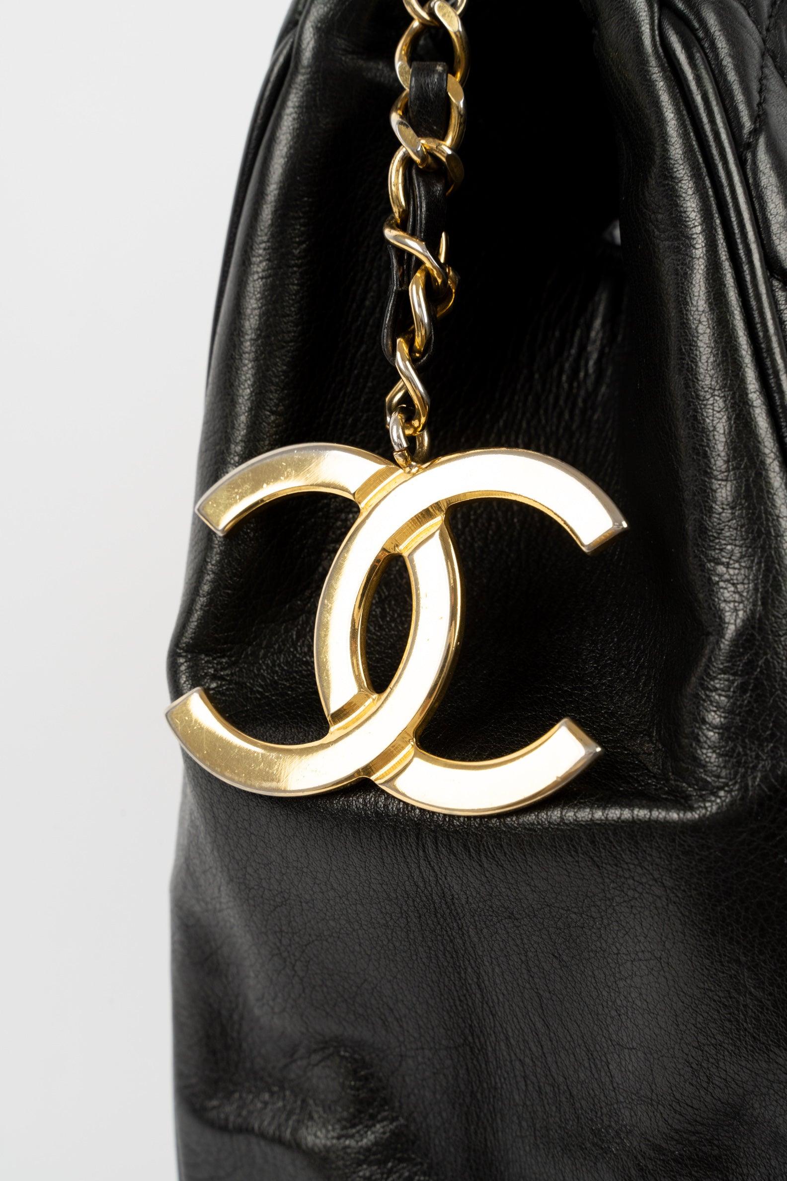 Gold-Black Leather Side Bag - Volver