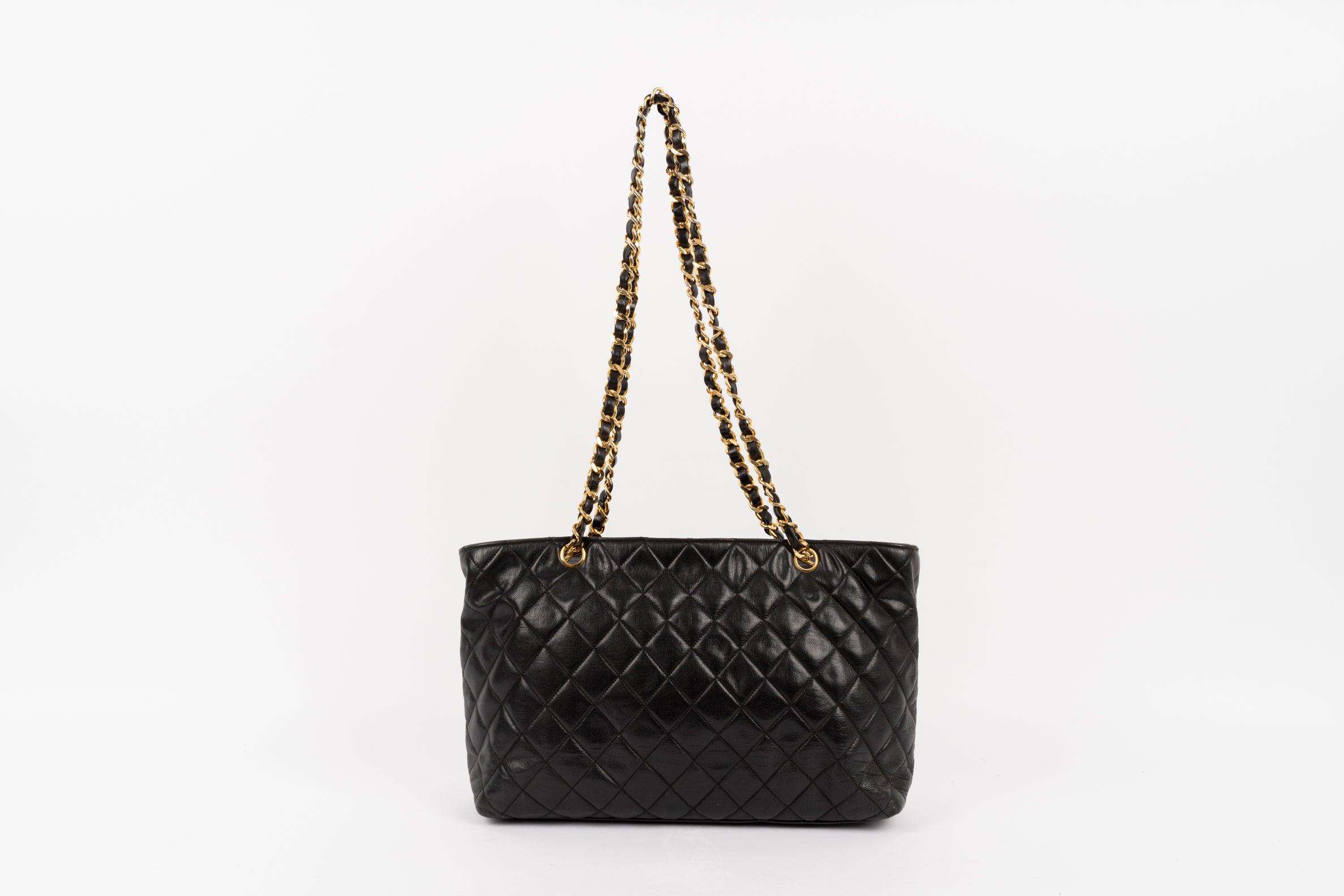 Black-Gold Leather Side Bag - Volver