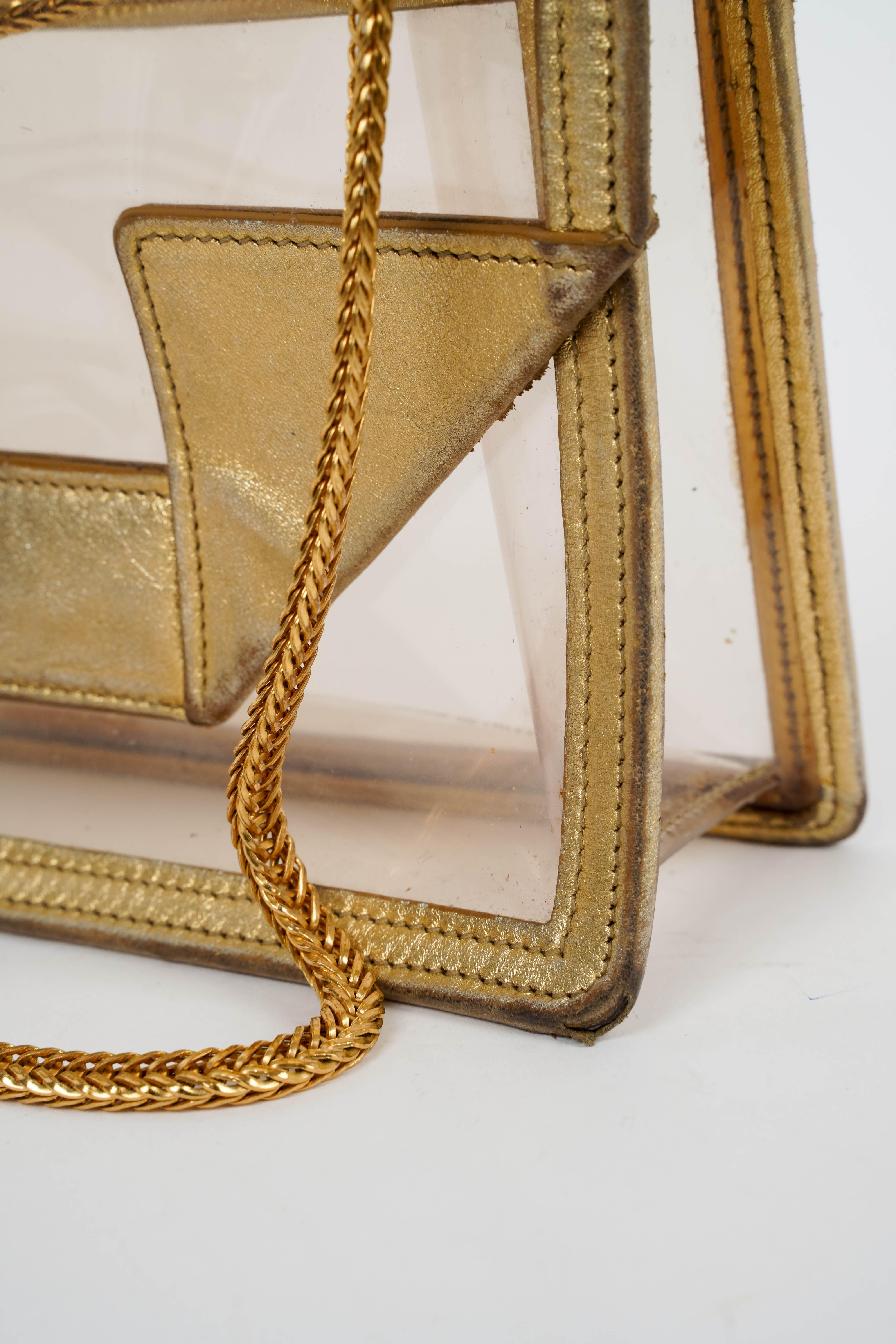 Transparent-Gold Crossbody Bag - Volver