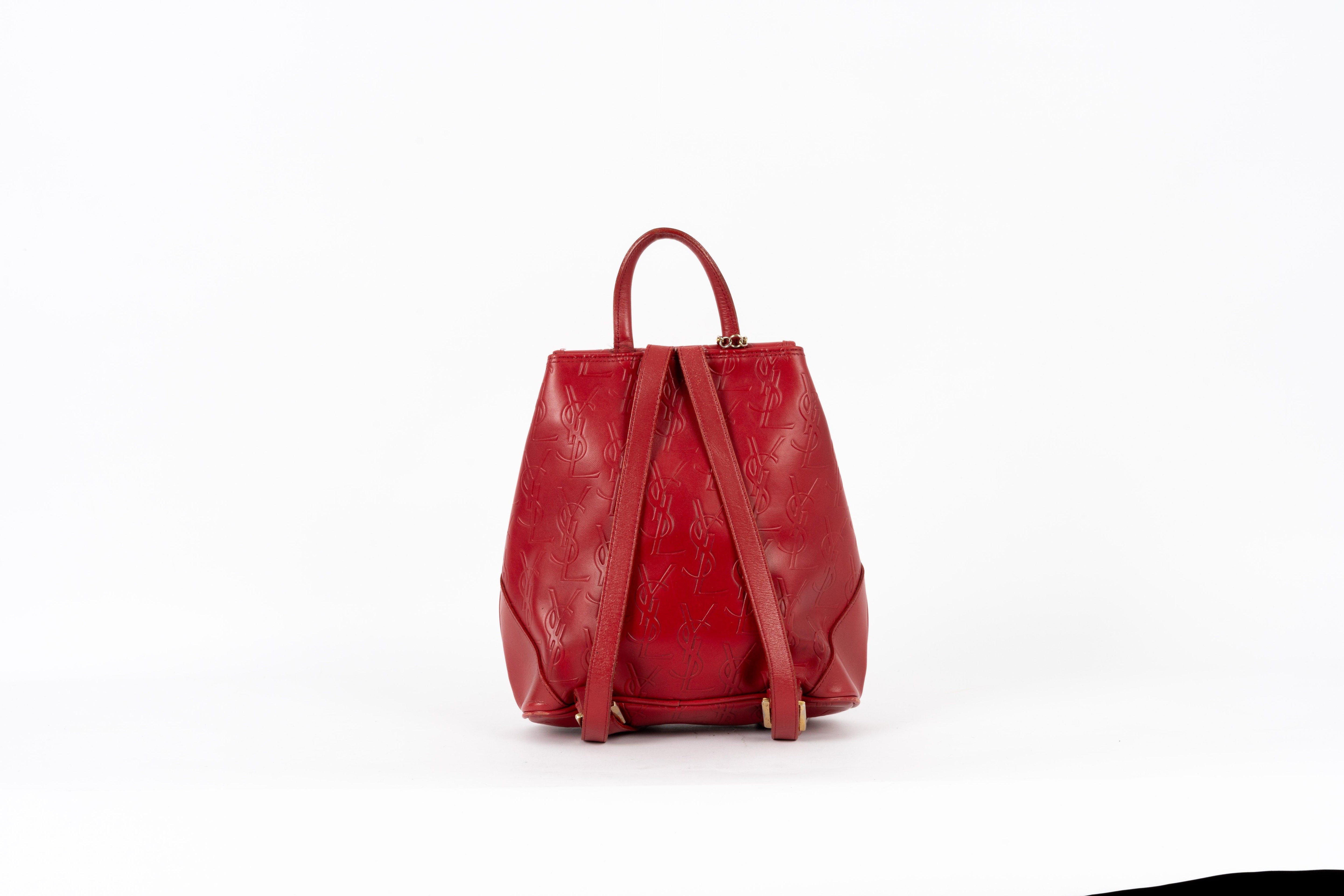 Red Leather Backpack - Volver