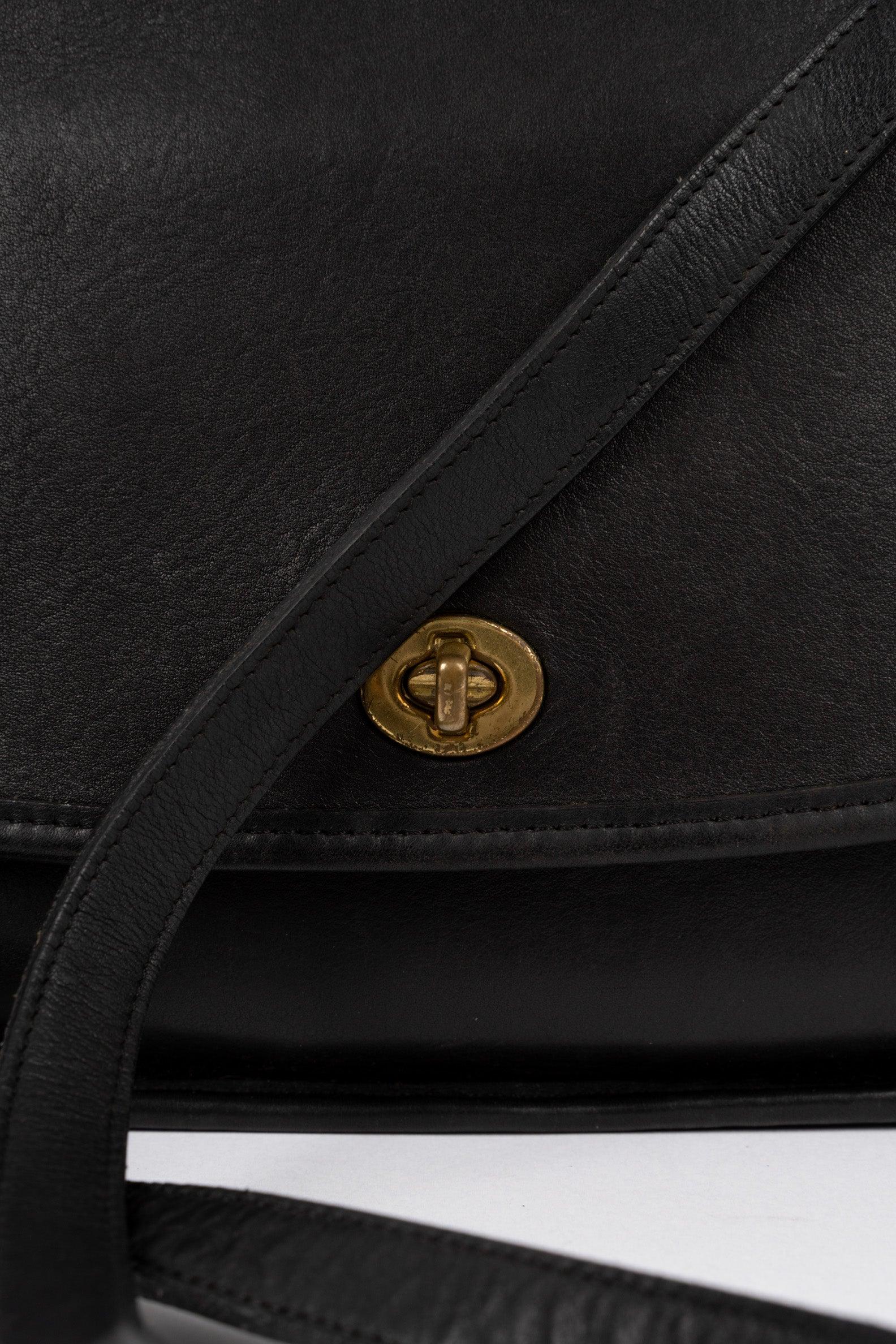 Black Leather Crossbody Bag - Volver