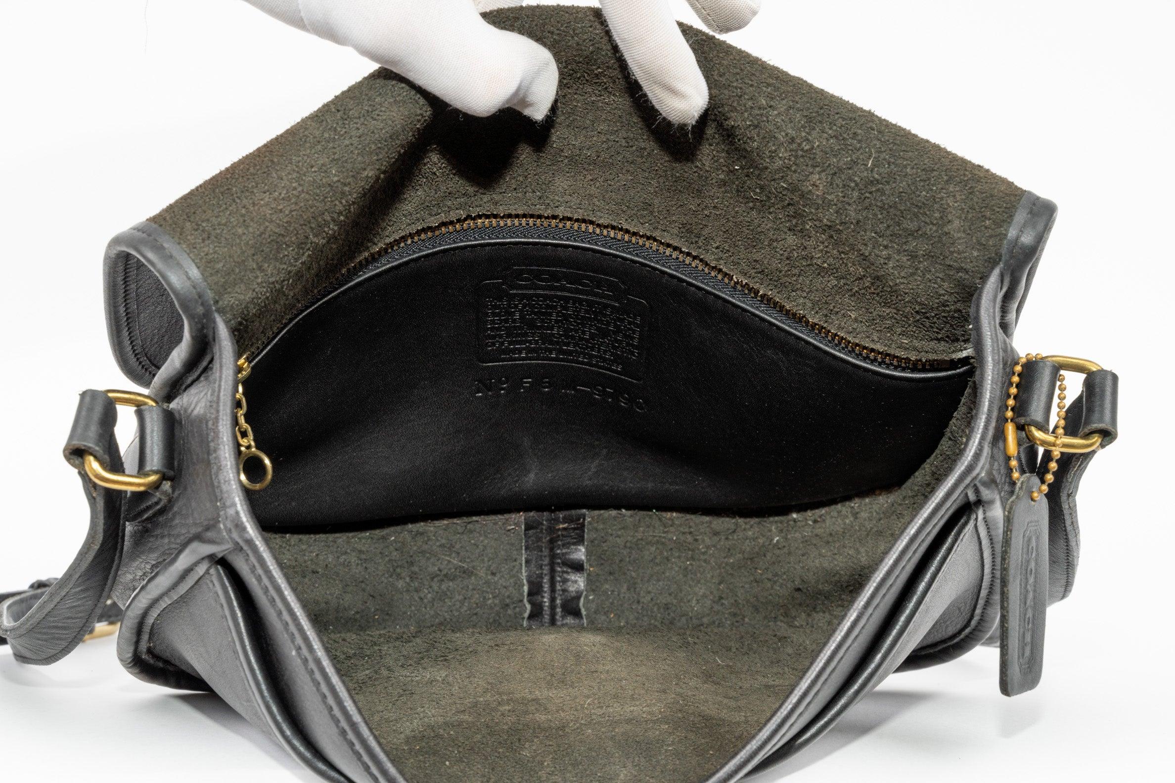 Black Leather Crossbody Bag - Volver