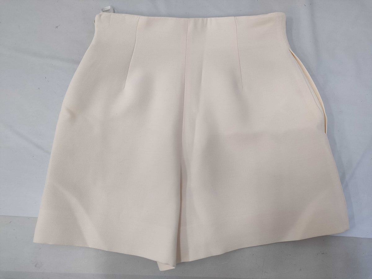 Valentino Vintage Ivory Tailored Shorts