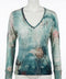 JEAN PAUL GAULTIER SOLEIL Vintage Printed Mesh Long Sleeve Top 90'