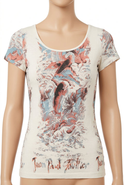 JEAN PAUL GAULTIER Vintage Tattoo Print T-Shirt 90'