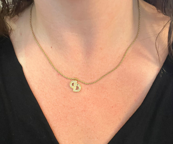 Christian Dior Vintage CD Pendant Necklace