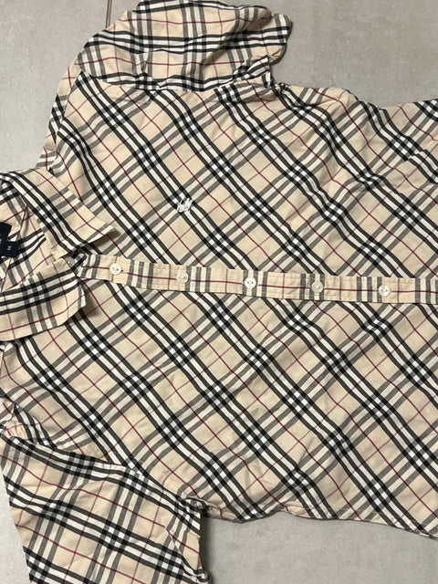 Burberry Vintage Beige Check Short Sleeve Shirt
