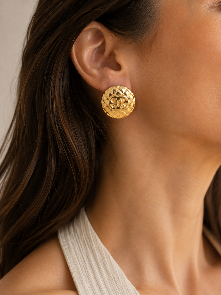 CHANEL Karl Lagerfeld Era CC Clip-On Earrings