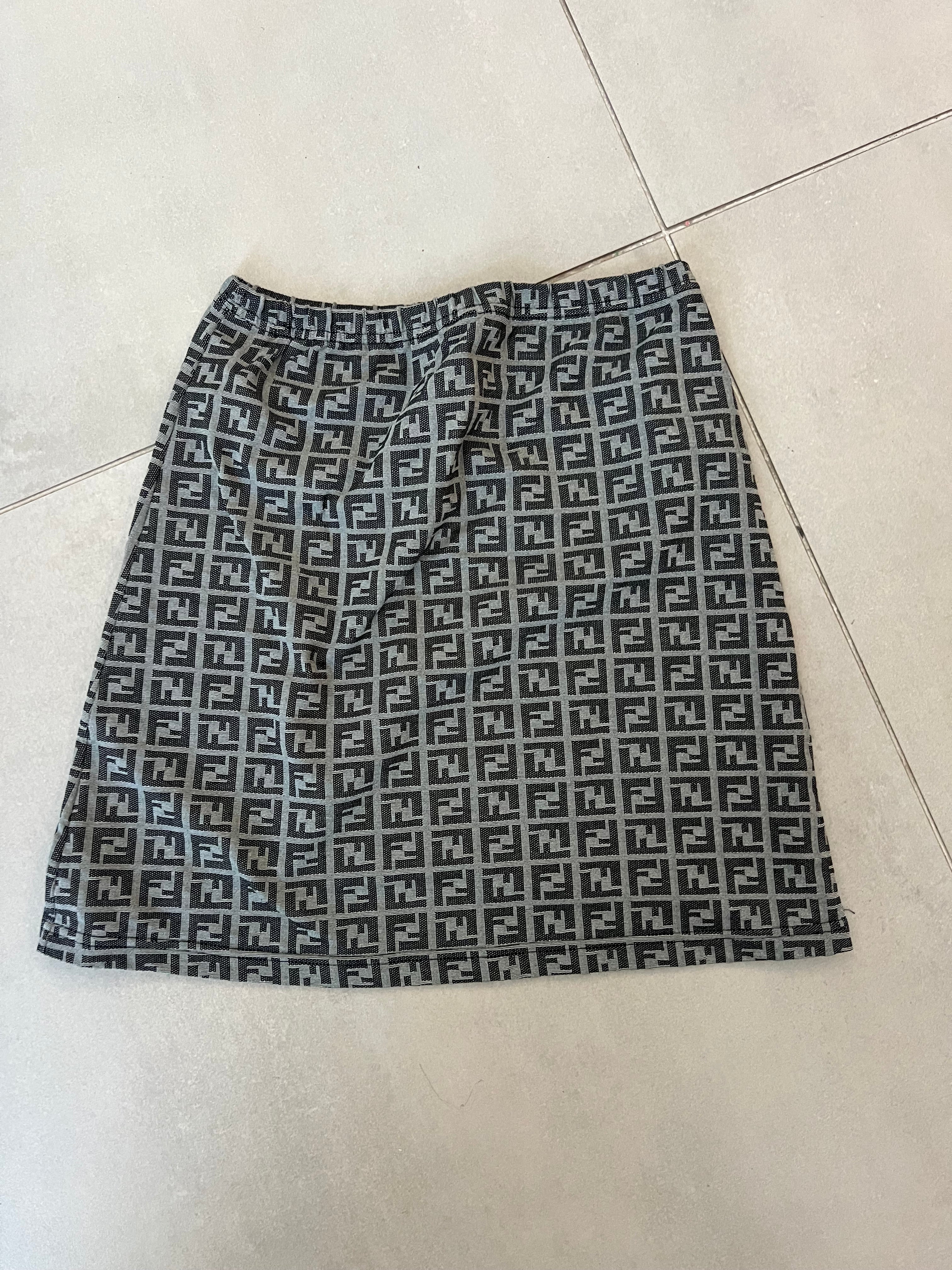 FENDI Stretch Mini Skirt Monogram