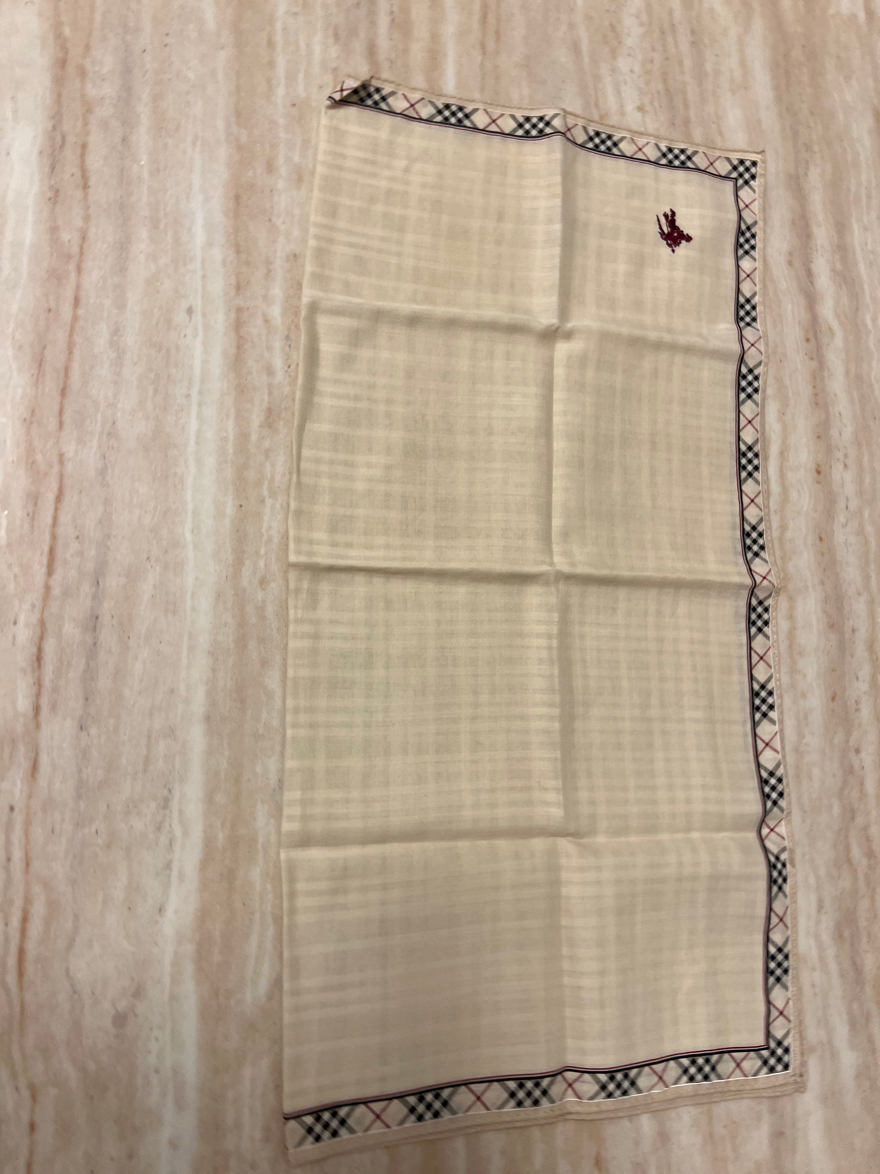 Burberrys Beige Cotton Handkerchief