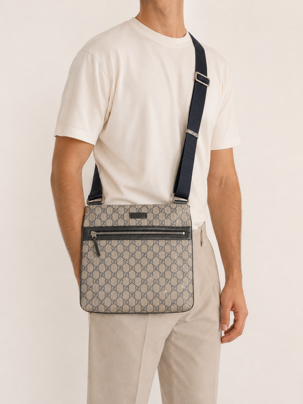Gucci Crossbody Beige Canvas Bag