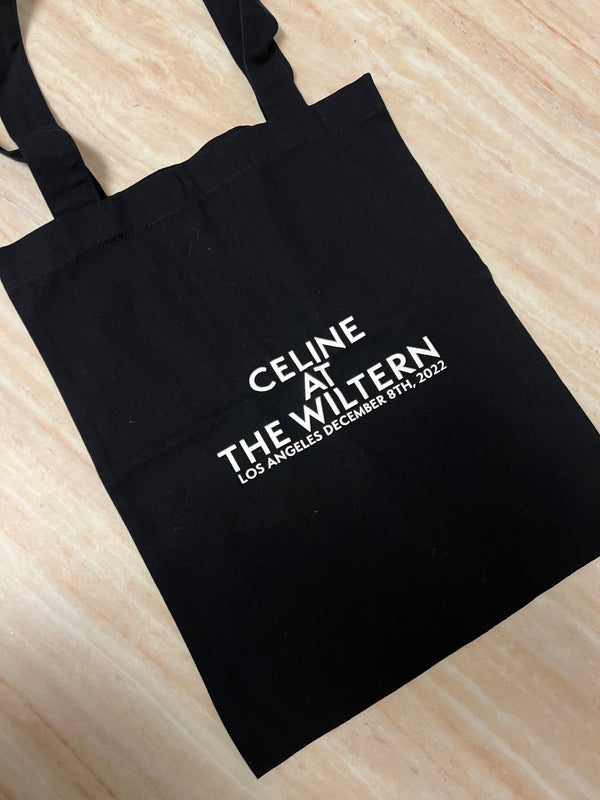 Celine The Wiltern Cotton Tote Bag Black