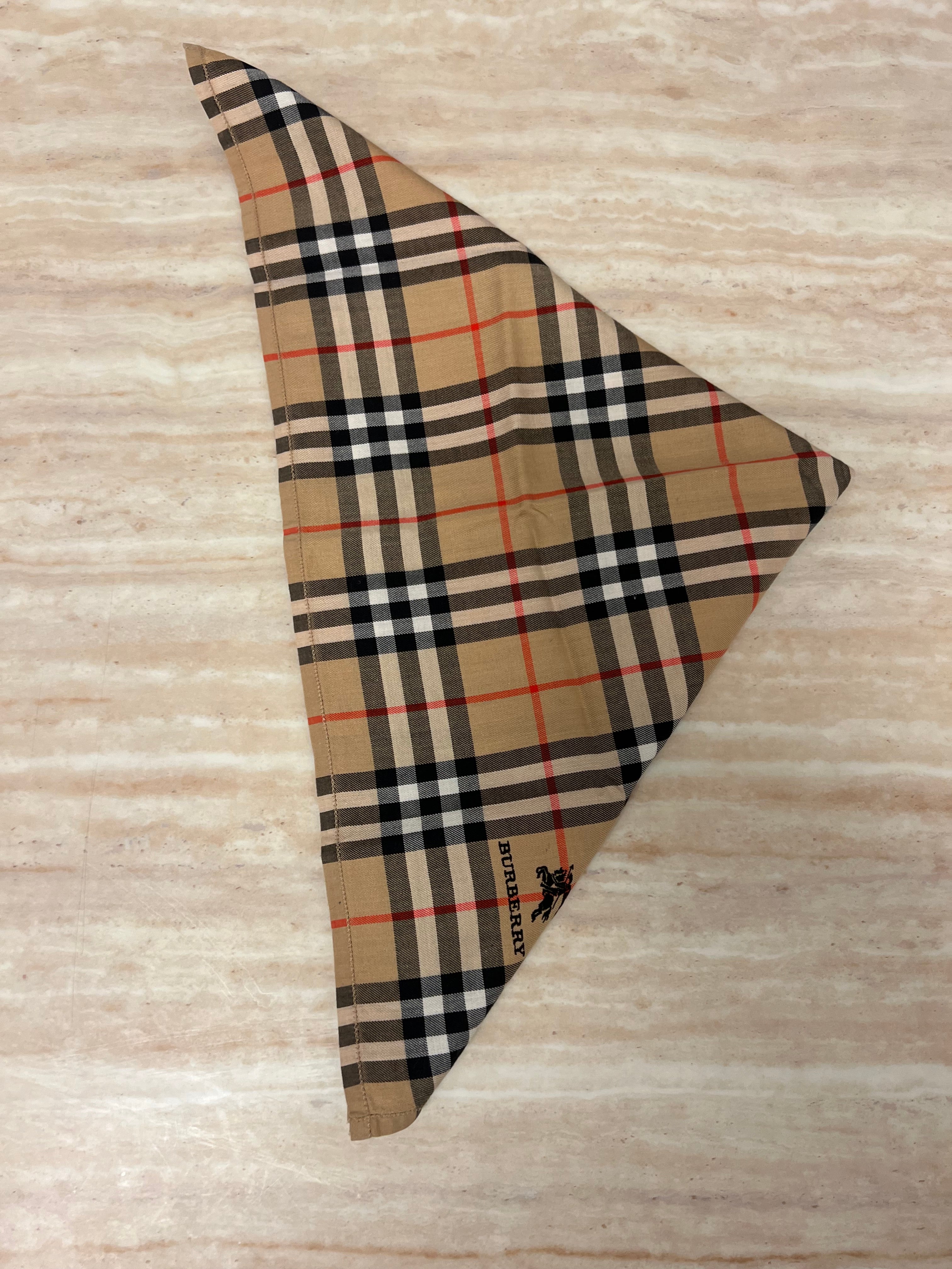 Burberrys Nova Check Cotton Handkerchief