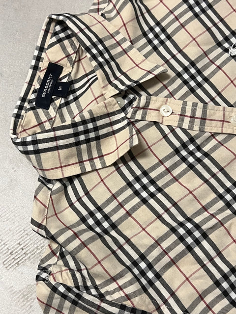 Burberry Vintage Beige Check Short Sleeve Shirt