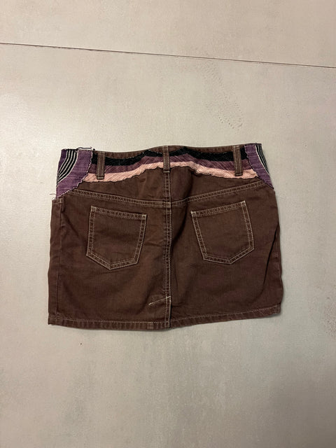 Miu Miu Brown Denim Mini Skirt Y2K