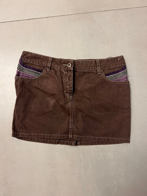 Miu Miu Brown Denim Mini Skirt Y2K