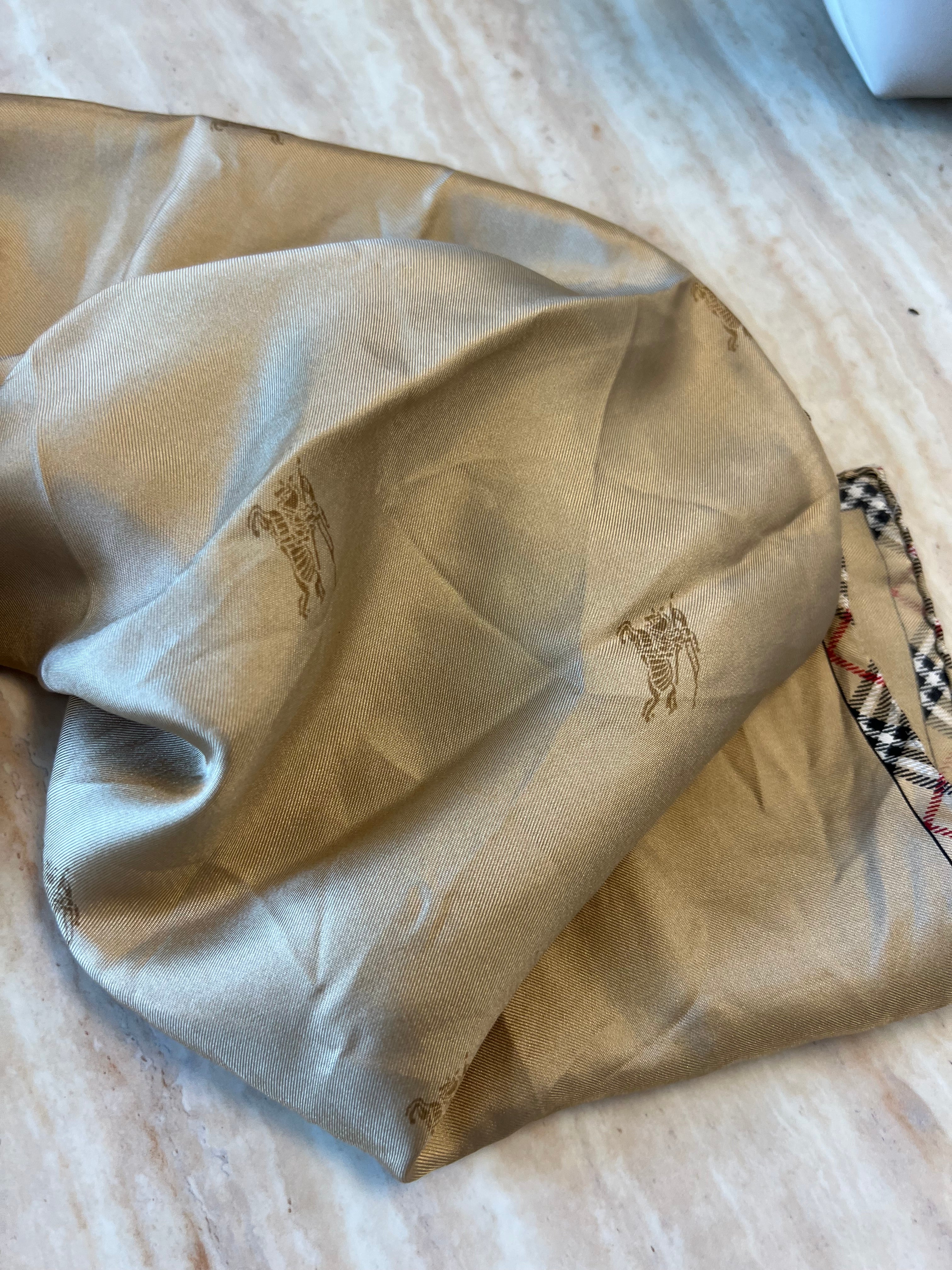 Burberry Silk Scarf Beige