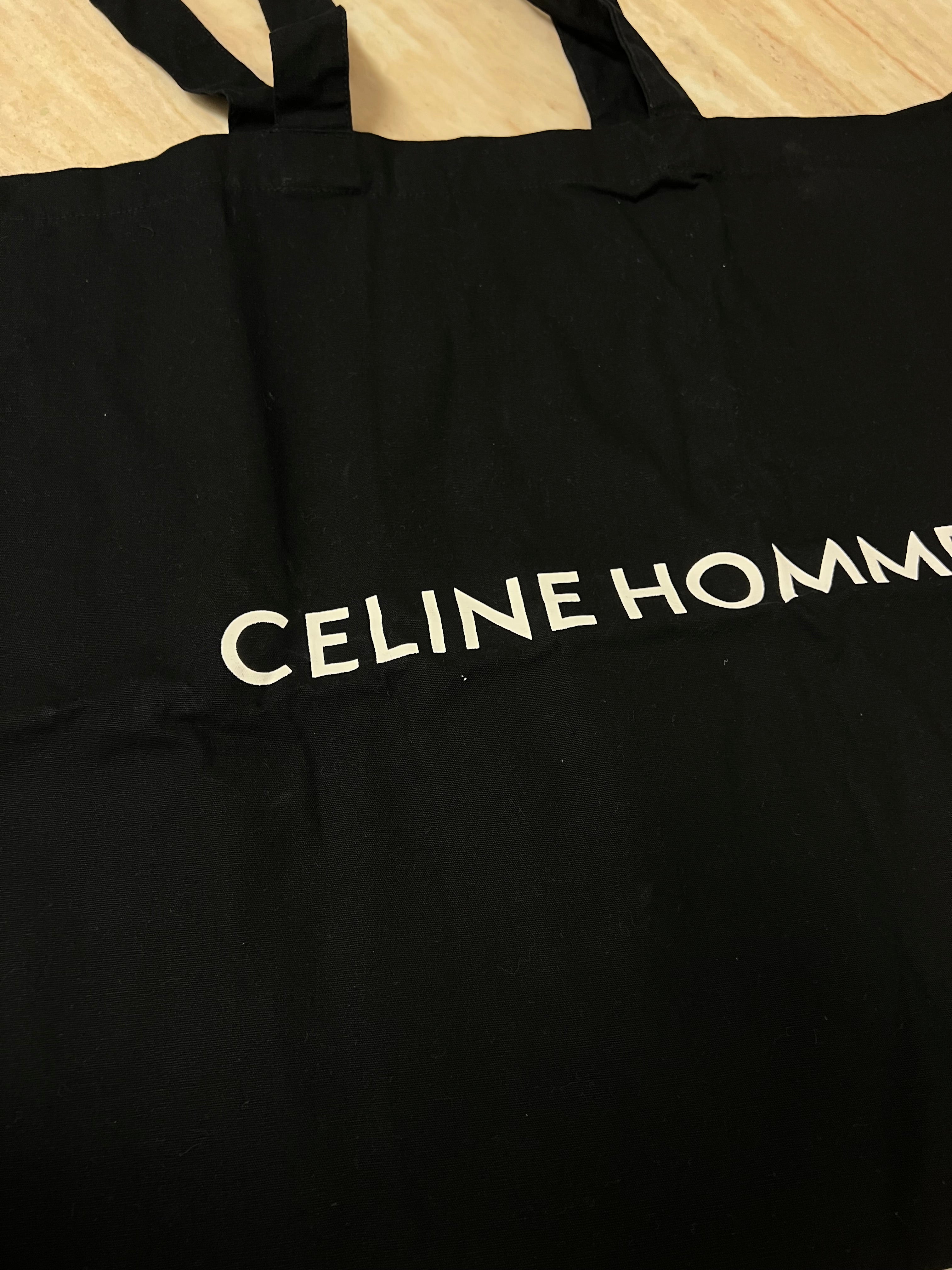 Celine Homme Cotton Tote Bag Black