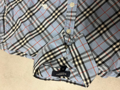 Burberry Vintage Blue Check Short Sleeve Shirt