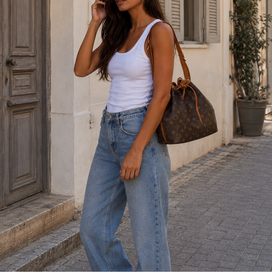 LOUIS VUITTON Vintage Monogram Noé Shoulder Bag