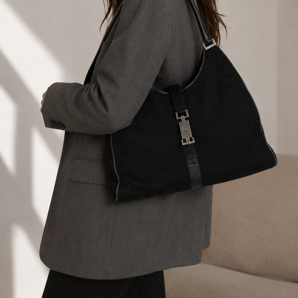 GUCCI Jackie Nylon Shoulder Bag 2000׳