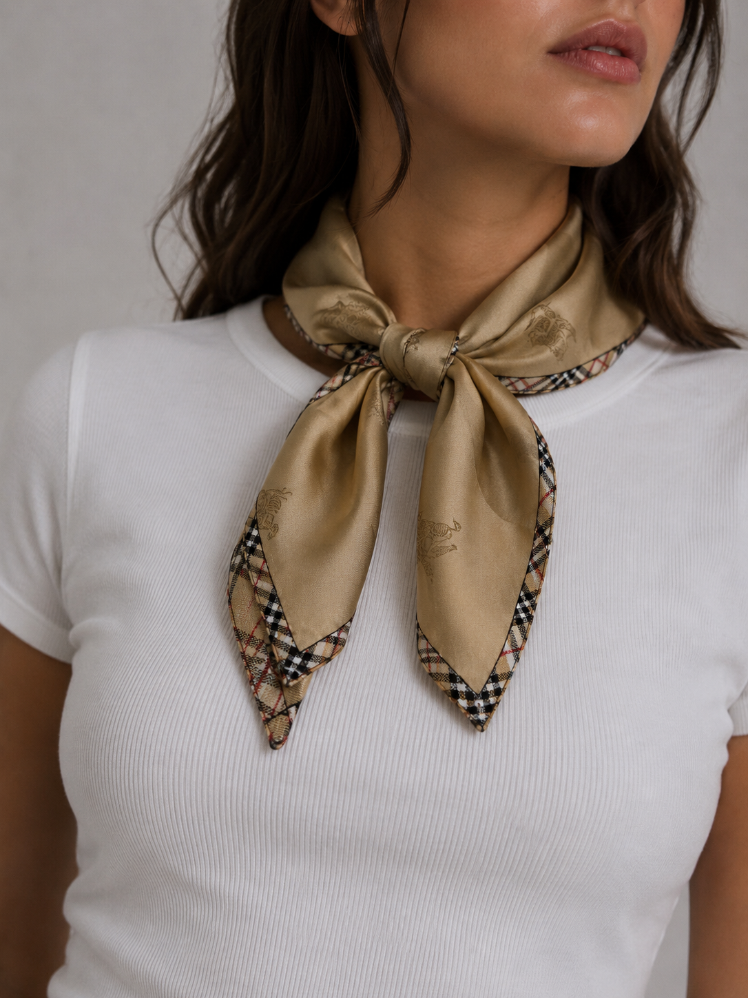 Burberry Silk Scarf Beige