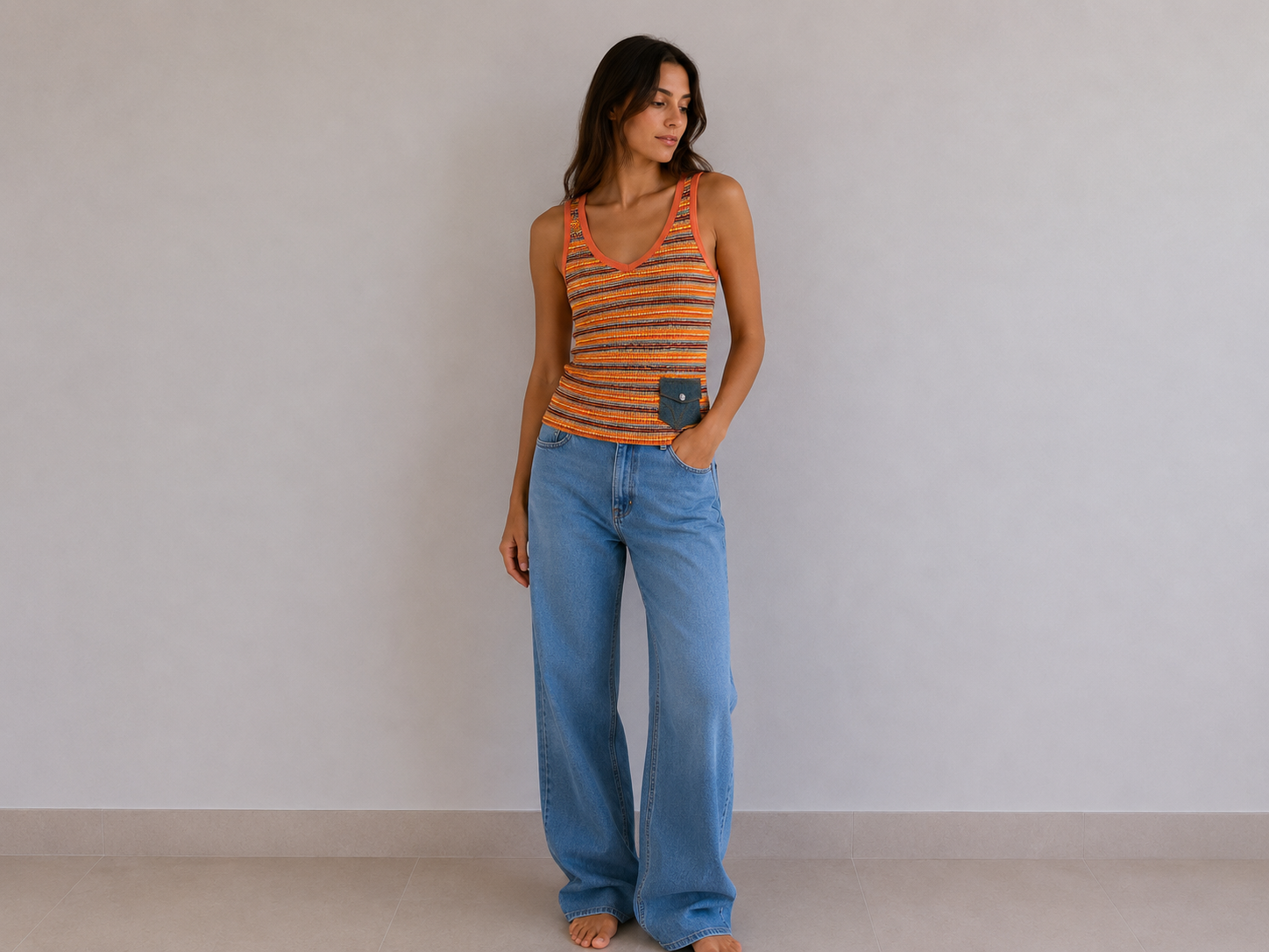 Dolce & Gabbana Striped Knit Tank Top סופר וינטג׳