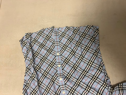 Burberry Vintage Blue Check Short Sleeve Shirt