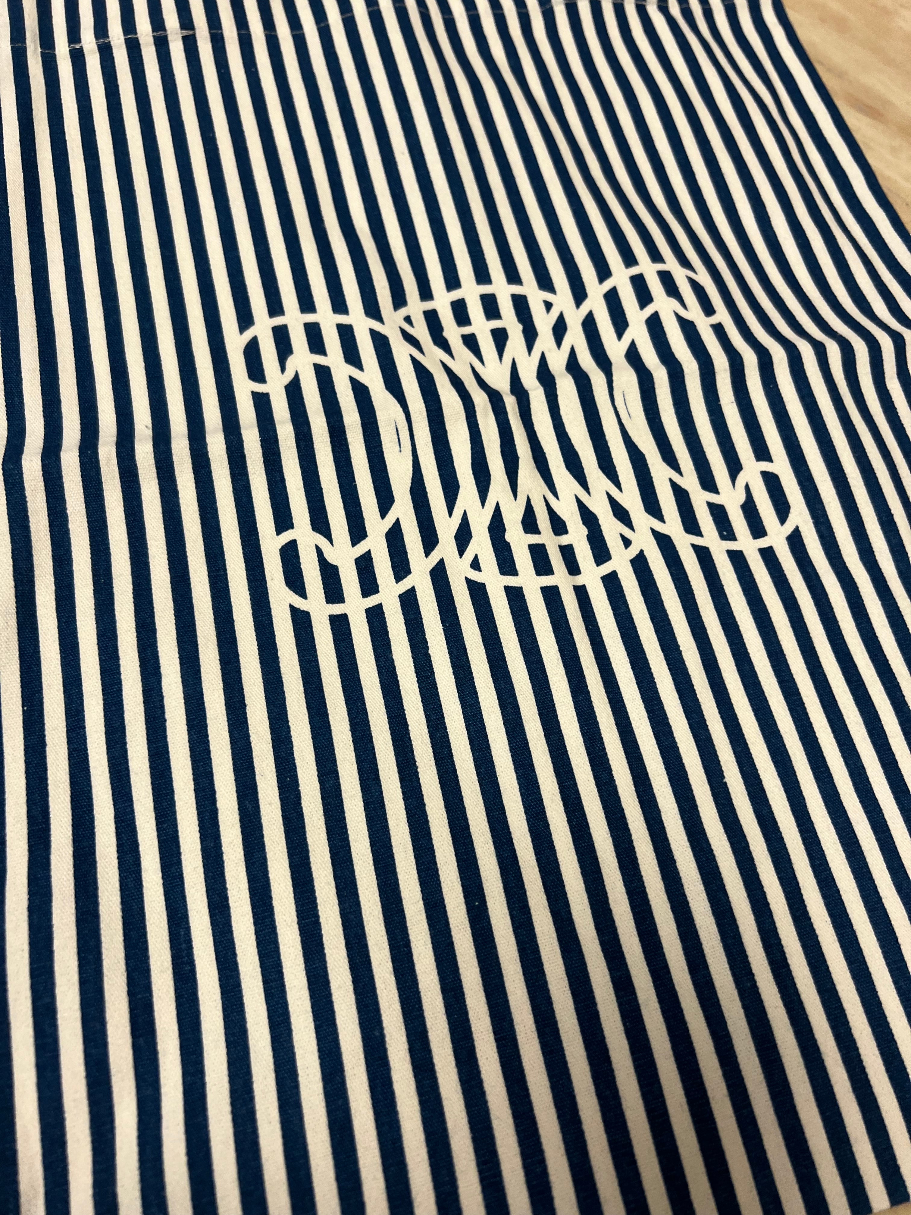 Celine Striped Cotton Tote Bag