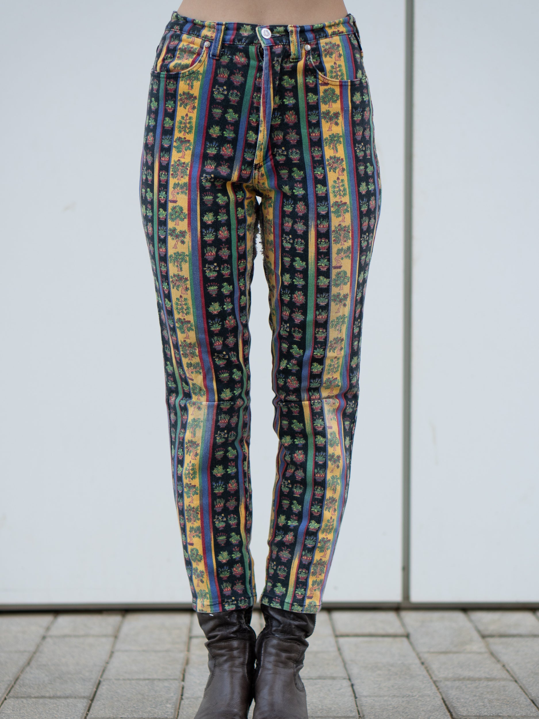 VERSACE Vintage High Waist Patterned Pants