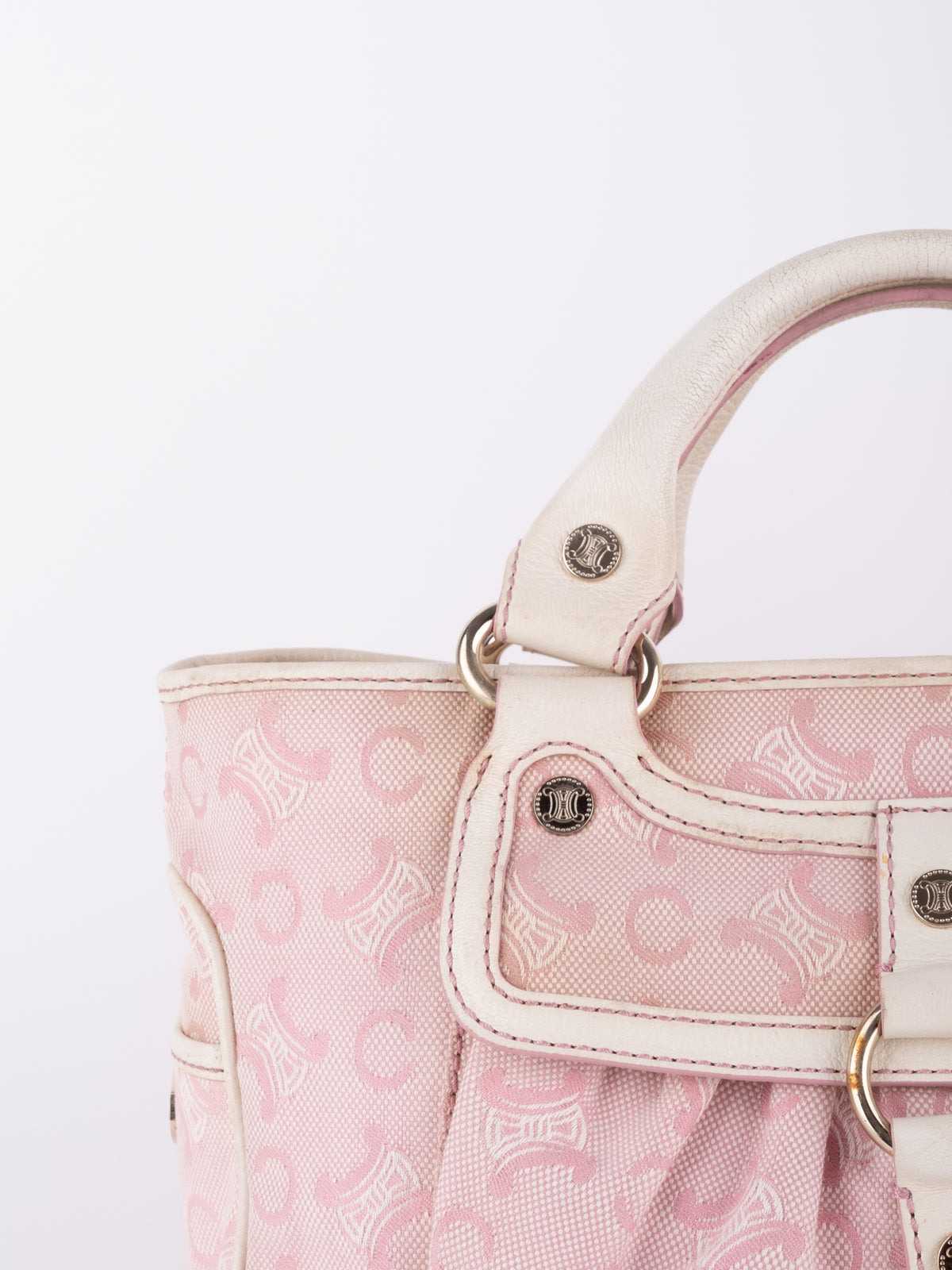 Celine Vintage Pink Macadam Mini Handbag