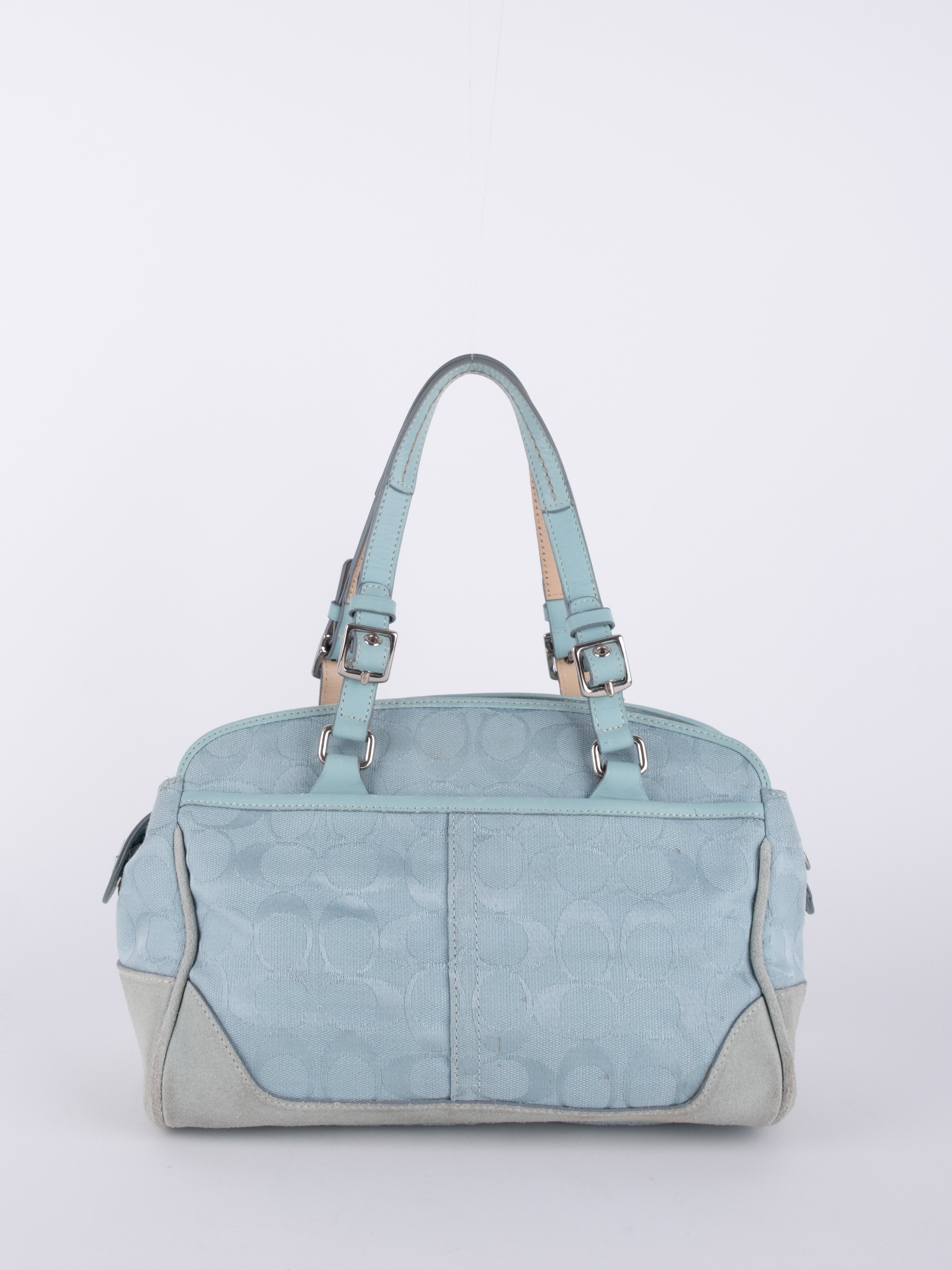Coach Madison Leather Satchel Blue