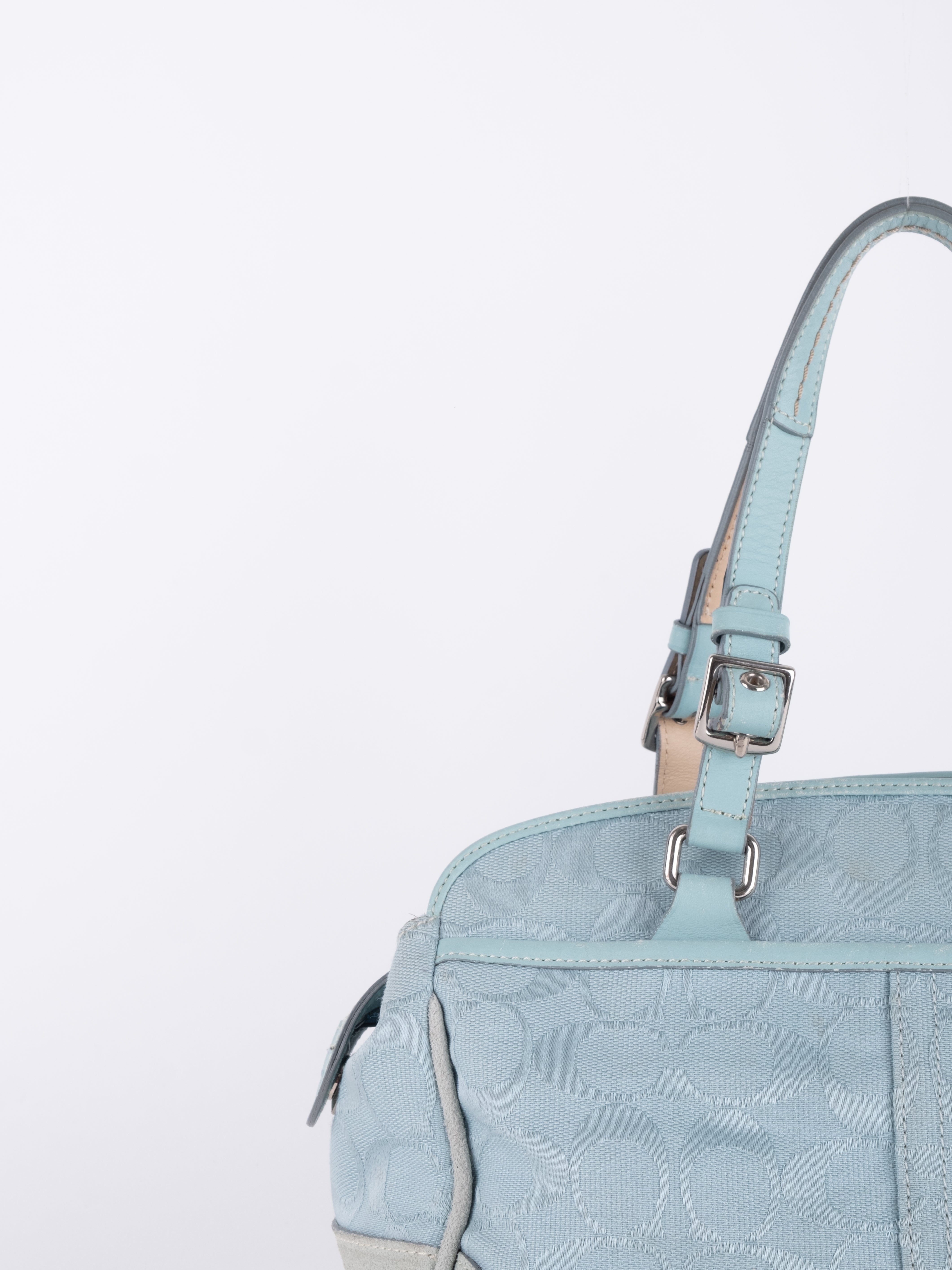 Coach Madison Leather Satchel Blue
